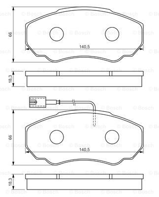Купити 0986494048 Bosch Колодки гальмівні передні, дискові