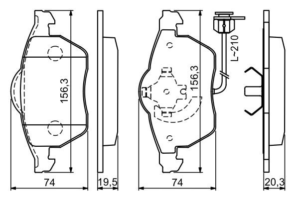 Тормозні колодки Bosch 0986494050