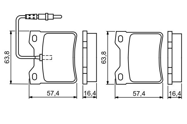 Задні гальмівні колодки 0986494055 Bosch