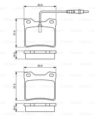 Купити 0986494055 Bosch Задні колодки