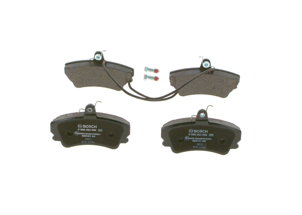 Тормозні колодки Bosch 0986494056