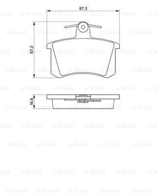 Задні гальмівні колодки 0986494059 Bosch