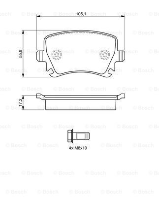 Купити 0986494062 Bosch Задні колодки