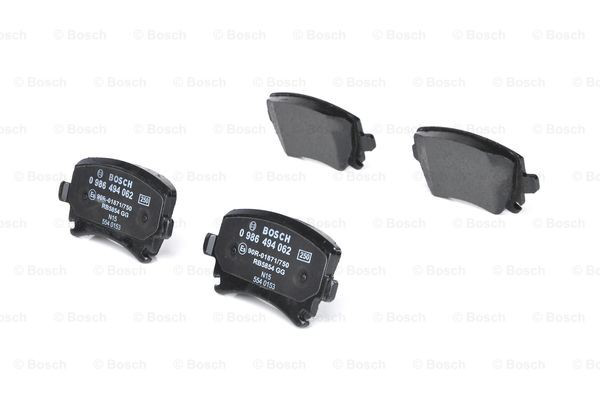 0986494062 Bosch Колодки гальмівні задні, дискові