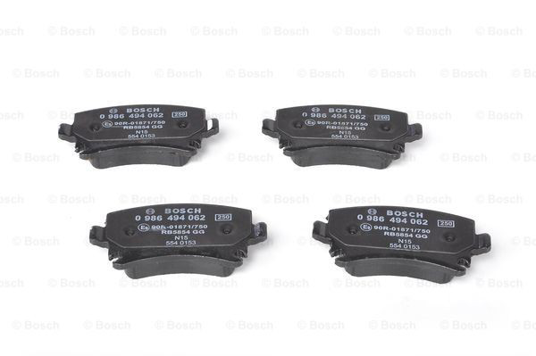 Задні гальмівні колодки 0986494062 Bosch