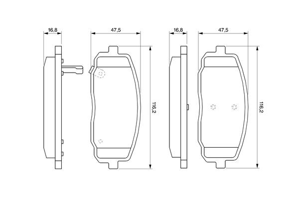 Гальмівні колодки Bosch 0986494064 ціна, від 21.86 USD