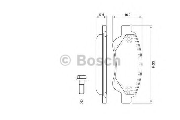 Передні тормозні колодки 0986494065 Bosch