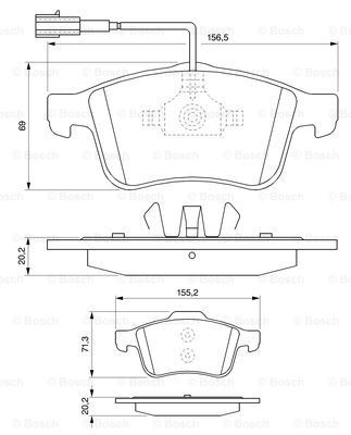 Тормозні колодки Bosch 0986494071