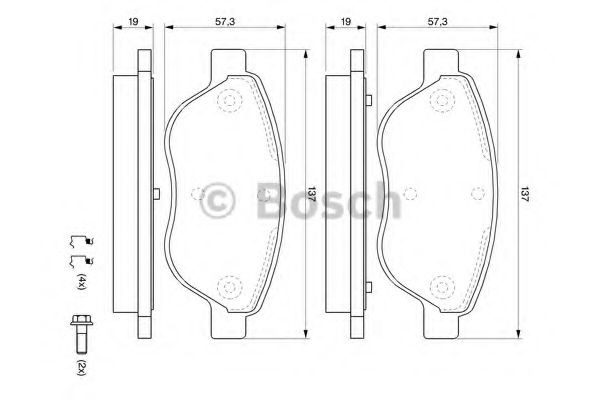Купити 0986494074 Bosch Колодки гальмівні передні, дискові