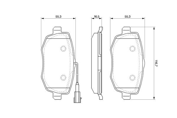 Гальмівні колодки Bosch 0986494075 ціна, від 28.99 USD