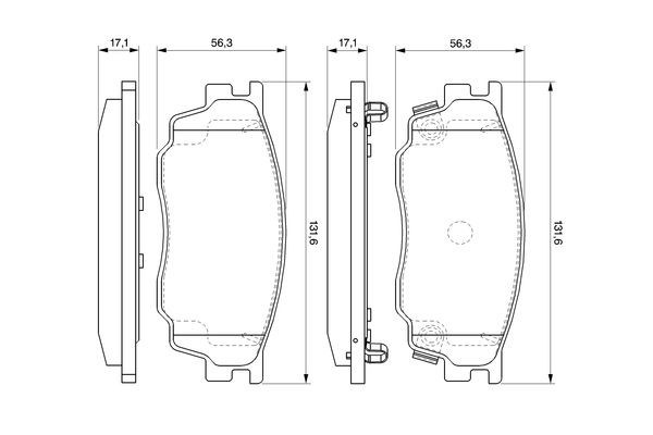 0986494078 Bosch Передні гальмівні колодки