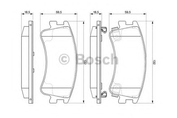 Передні тормозні колодки 0986494079 Bosch