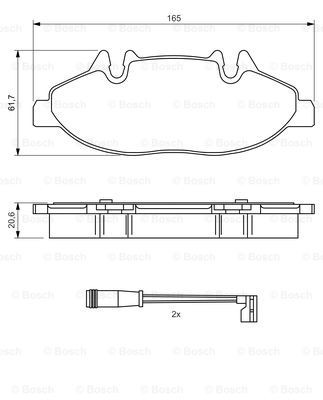 Передні тормозні колодки 0986494081 Bosch