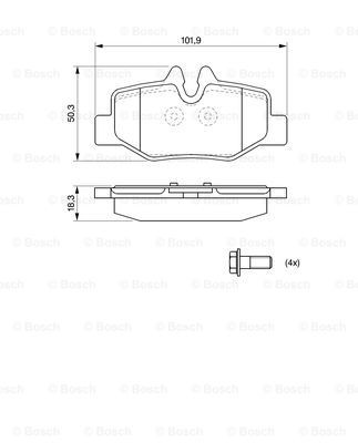 Купити 0986494082 Bosch Задні колодки
