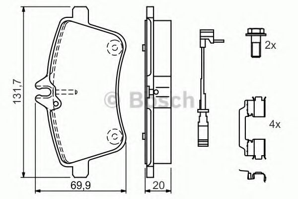 Гальмівні колодки Bosch 0986494085 ціна, від 36.15 USD