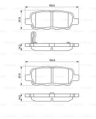 Купити 0986494090 Bosch Задні колодки