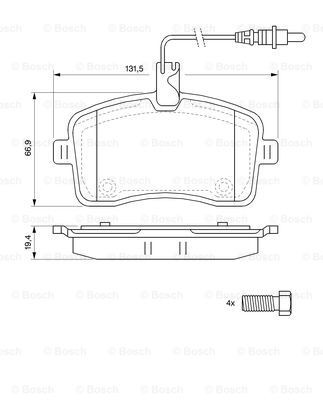 0986494097 Bosch Передні гальмівні колодки