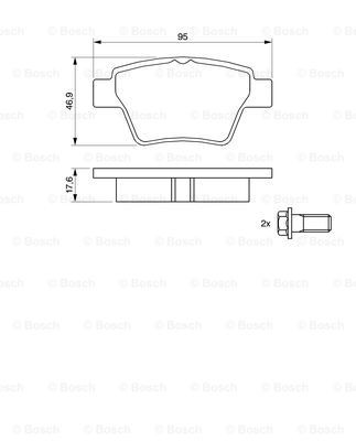 Задні гальмівні колодки Bosch 0986494099 ціна, від 11.21 USD