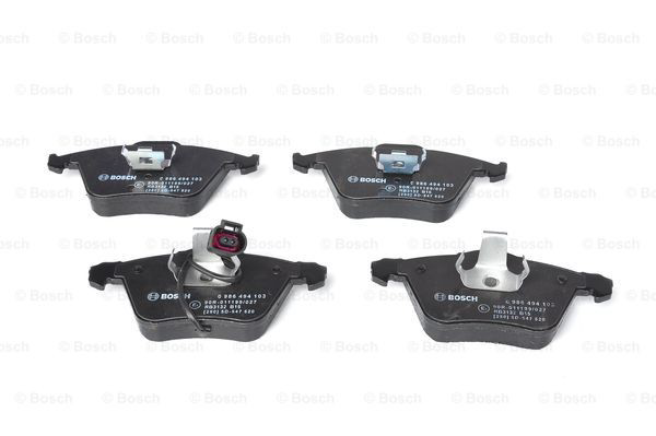 Передні тормозні колодки 0986494103 Bosch