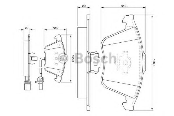 0986494104 Bosch Передні гальмівні колодки
