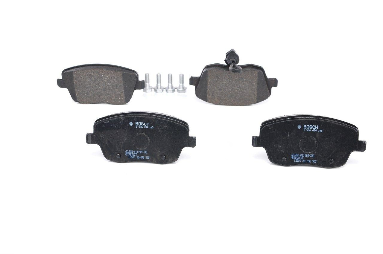 Купити 0986494105 Bosch Колодки гальмівні передні, дискові