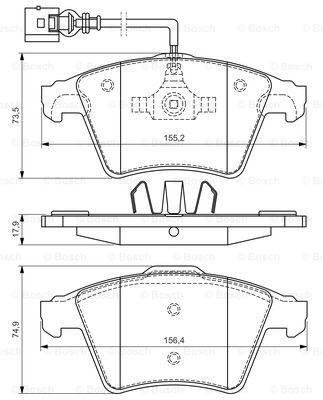 Гальмівні колодки Bosch 0986494107 ціна, від 46.21 USD