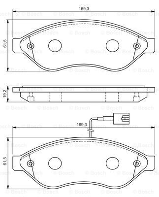 Передні тормозні колодки 0986494111 Bosch