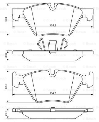 Гальмівні колодки Bosch 0986494117 ціна, від 40.43 USD