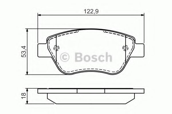 0986494132 Bosch Передні гальмівні колодки