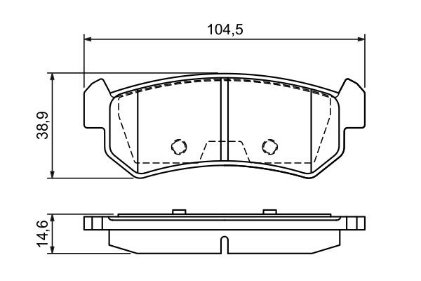 Задні гальмівні колодки 0986494133 Bosch