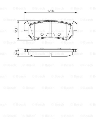 0986494133 Bosch Колодки гальмівні задні, дискові