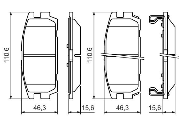 Задні гальмівні колодки Bosch 0986494137 ціна, від 21.61 USD