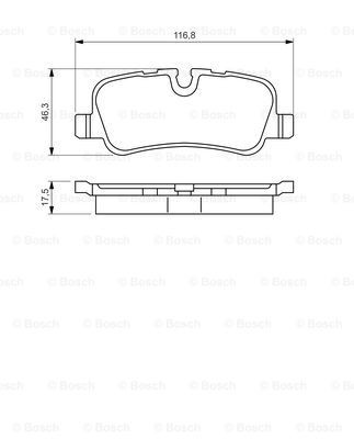Задні гальмівні колодки 0986494148 Bosch