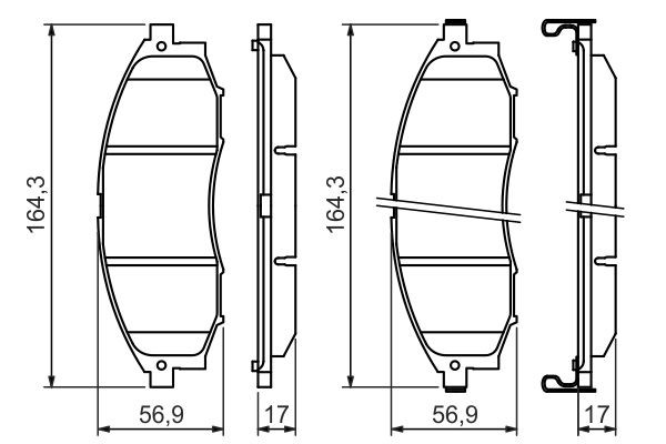 Гальмівні колодки Bosch 0986494152 ціна, від 30.00 USD