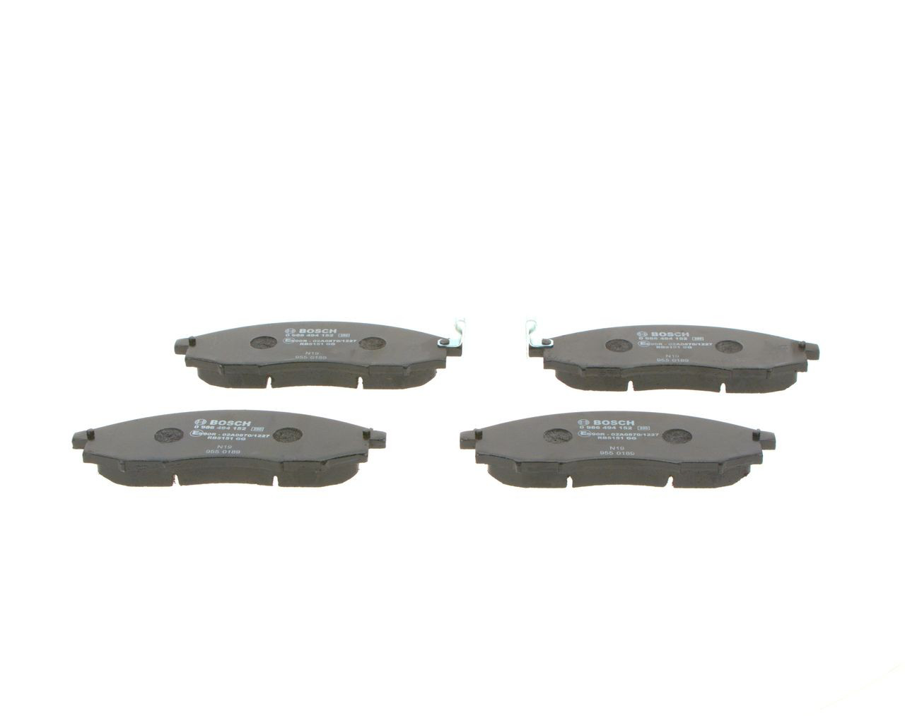 0986494152 Bosch Передні гальмівні колодки