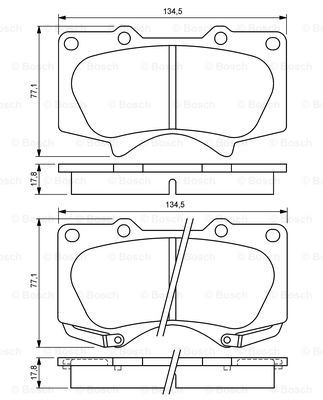 Передні тормозні колодки 0986494153 Bosch