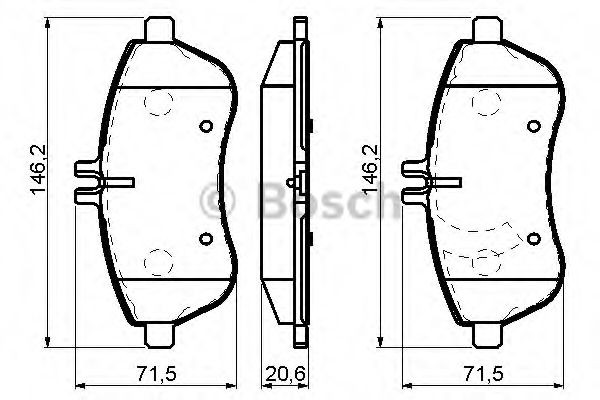 Передні тормозні колодки 0986494161 Bosch