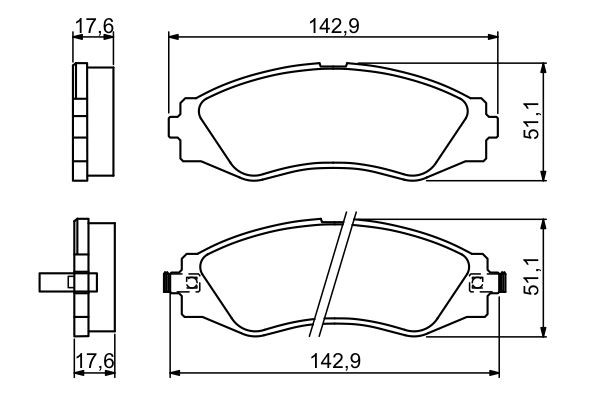 Купити 0986494173 Bosch Колодки гальмівні передні, дискові
