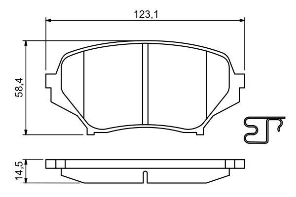 0986494188 Bosch Передні гальмівні колодки