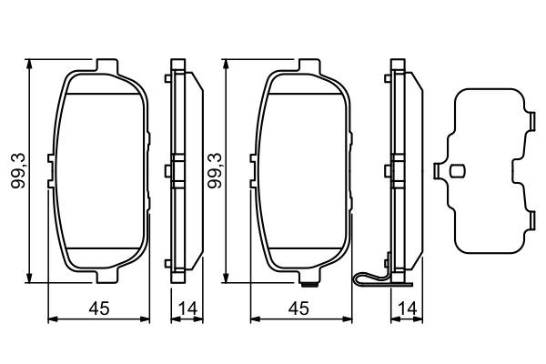 Купити 0986494190 Bosch Задні колодки