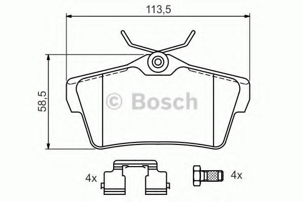 Задні гальмівні колодки Bosch 0986494192 ціна, від 36.56 USD
