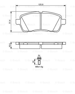 Передні тормозні колодки 0986494195 Bosch