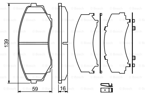 Купити 0986494204 Bosch Колодки гальмівні передні, дискові