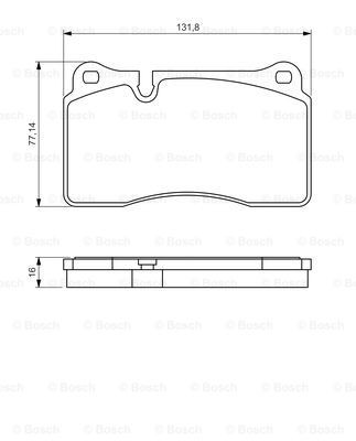 Передні тормозні колодки 0986494207 Bosch