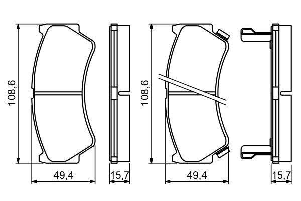 0986494234 Bosch Передні гальмівні колодки