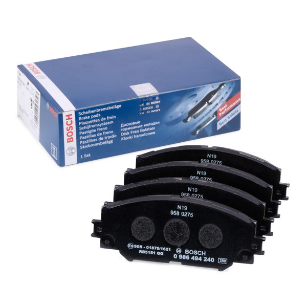 Купити 0986494240 Bosch Колодки гальмівні передні, дискові