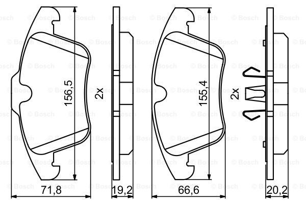 Гальмівні колодки Bosch 0986494246 ціна, від 39.80 USD