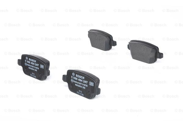 0986494247 Bosch Колодки гальмівні задні, дискові