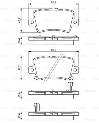 Задні гальмівні колодки 0986494249 Bosch