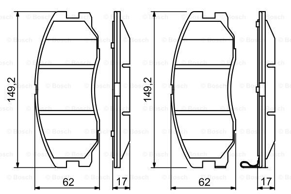 Тормозні колодки Bosch 0986494250
